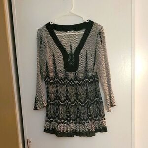 NICOLA Monochrome Long Sleeve Blouse